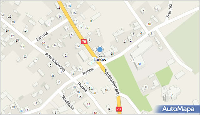 Tarłów, Rynek, 25, mapa Tarłów