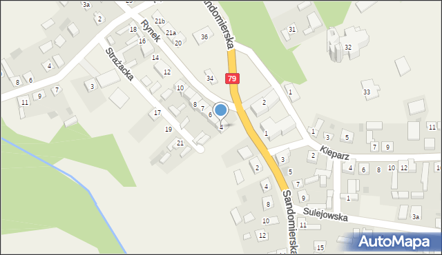 Tarłów, Rynek, 4, mapa Tarłów