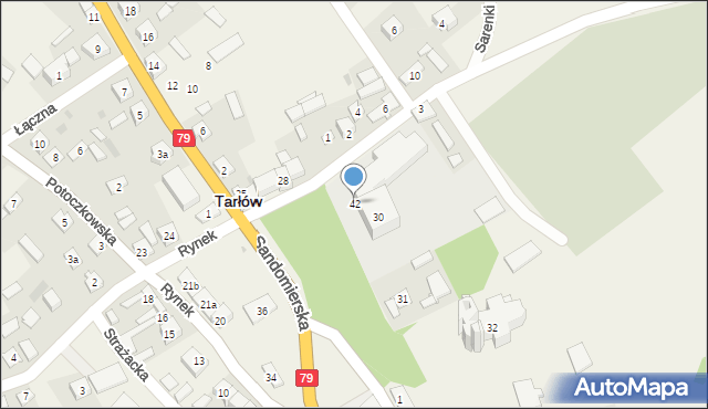 Tarłów, Rynek, 42, mapa Tarłów