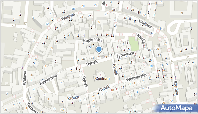 Tarnów, Rynek, 21, mapa Tarnów