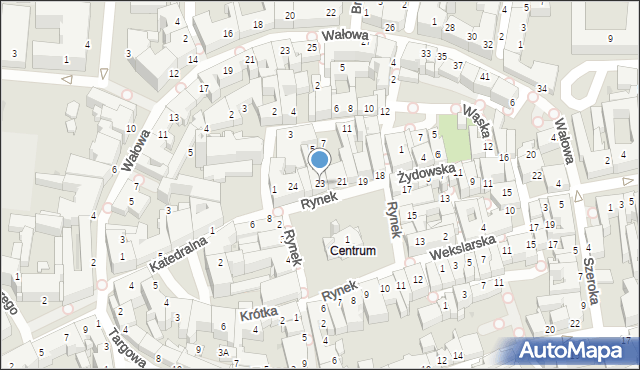 Tarnów, Rynek, 23, mapa Tarnów