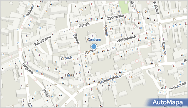 Tarnów, Rynek, 8, mapa Tarnów