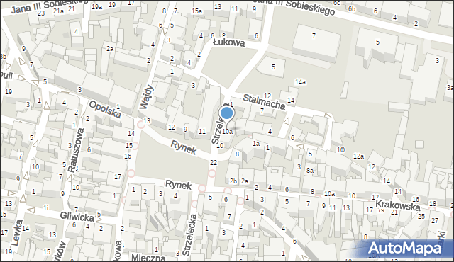 Tarnowskie Góry, Rynek, 10a, mapa Tarnowskie Góry