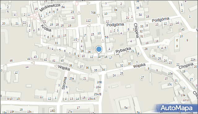 Tczew, Rybacka, 14, mapa Tczew