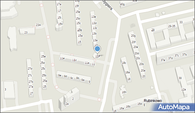 Toruń, Rydygiera Ludwika, 11F, mapa Torunia