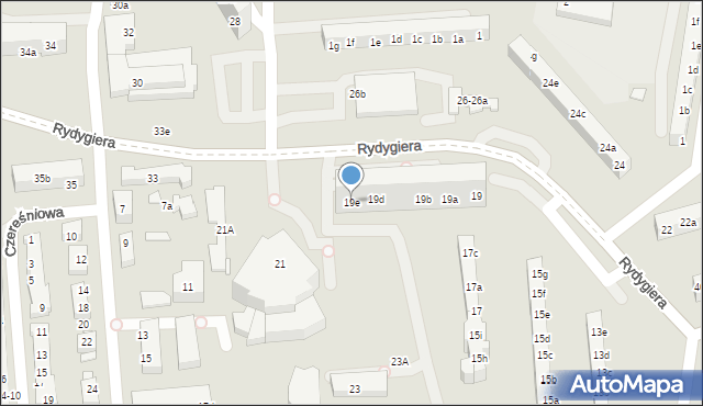 Toruń, Rydygiera Ludwika, 19e, mapa Torunia