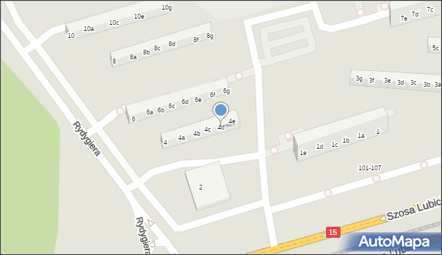 Toruń, Rydygiera Ludwika, 4d, mapa Torunia