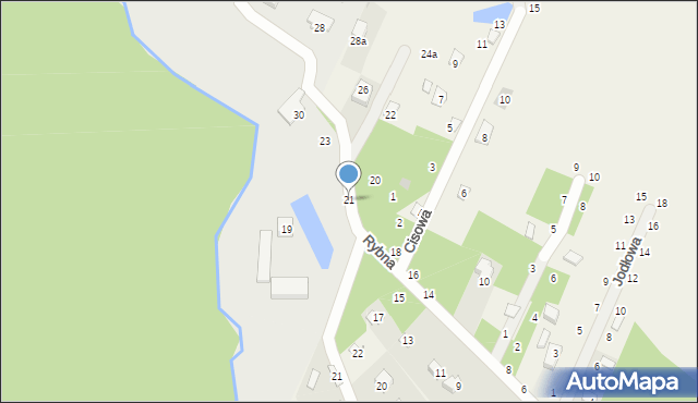 Tresta, Rybna, 21, mapa Tresta