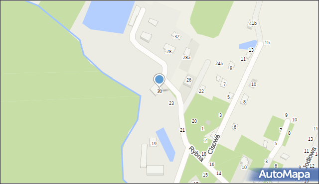 Tresta, Rybna, 30, mapa Tresta