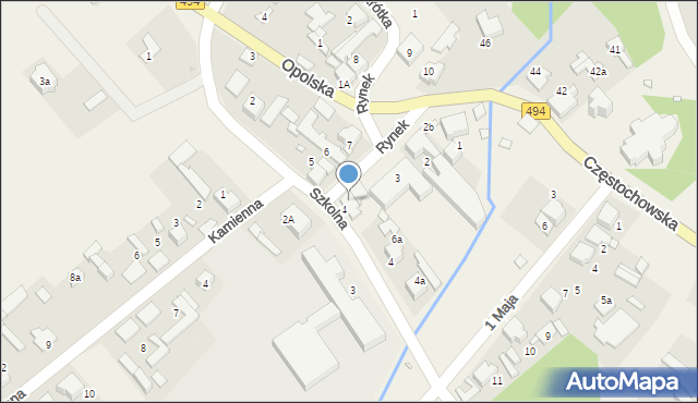 Truskolasy, Rynek, 4a, mapa Truskolasy