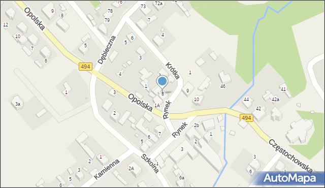 Truskolasy, Rynek, 8, mapa Truskolasy