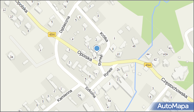 Truskolasy, Rynek, 8A, mapa Truskolasy