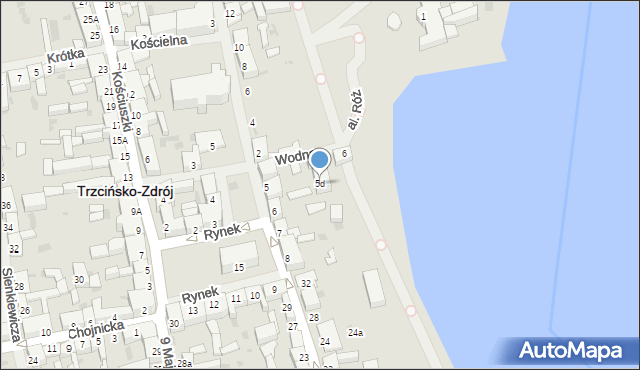 Trzcińsko-Zdrój, Rynek, 5d, mapa Trzcińsko-Zdrój