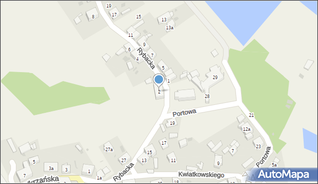 Trzebież, Rybacka, 2, mapa Trzebież