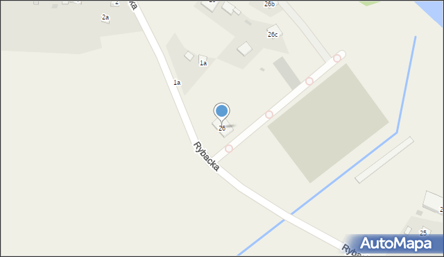 Trzebież, Rybacka, 26a, mapa Trzebież