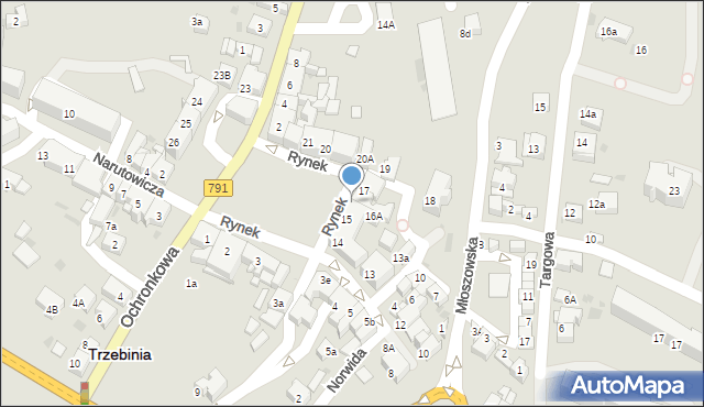 Trzebinia, Rynek, 16, mapa Trzebinia