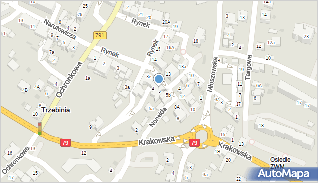 Trzebinia, Rynek, 5, mapa Trzebinia