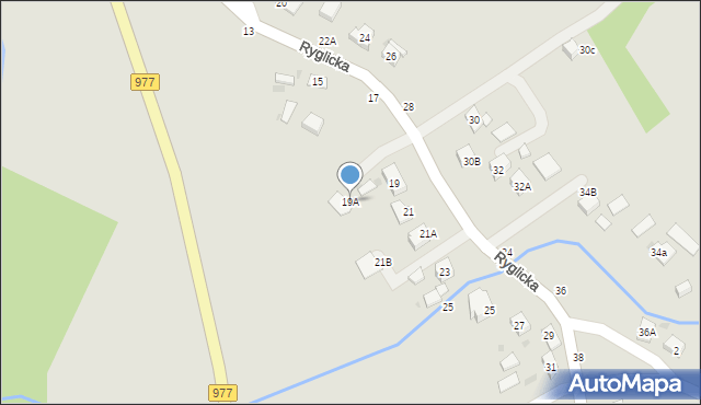 Tuchów, Ryglicka, 19A, mapa Tuchów