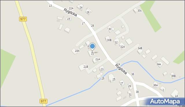 Tuchów, Ryglicka, 21, mapa Tuchów