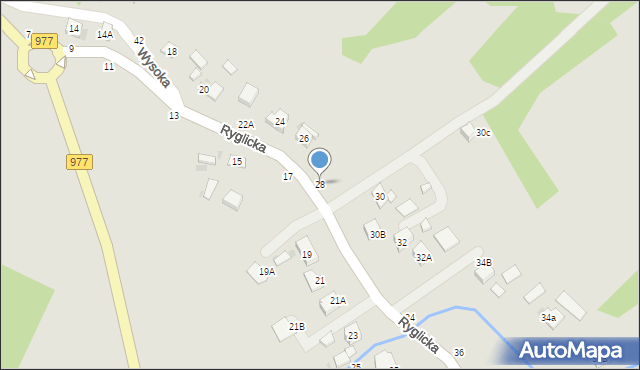 Tuchów, Ryglicka, 28, mapa Tuchów