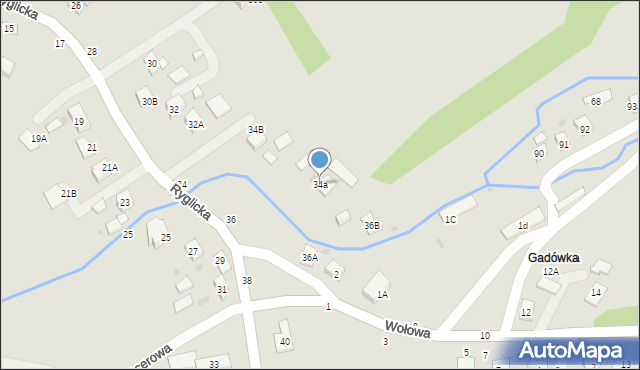 Tuchów, Ryglicka, 34a, mapa Tuchów