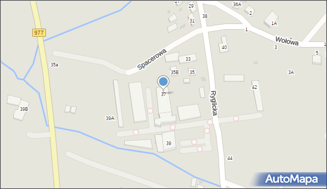 Tuchów, Ryglicka, 37, mapa Tuchów