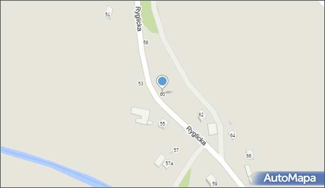 Tuchów, Ryglicka, 60, mapa Tuchów