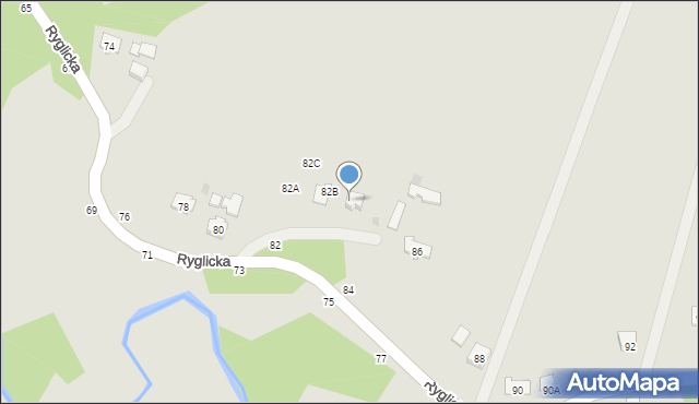 Tuchów, Ryglicka, 84A, mapa Tuchów