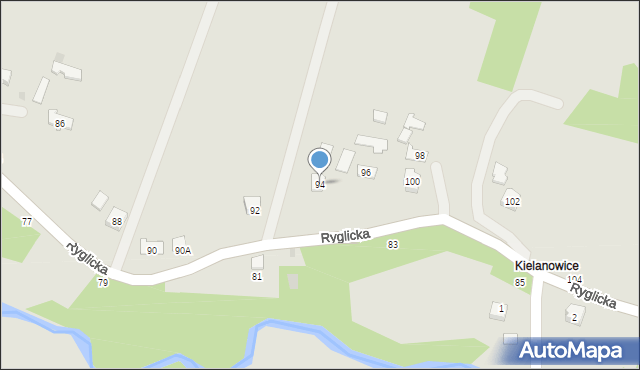 Tuchów, Ryglicka, 94, mapa Tuchów