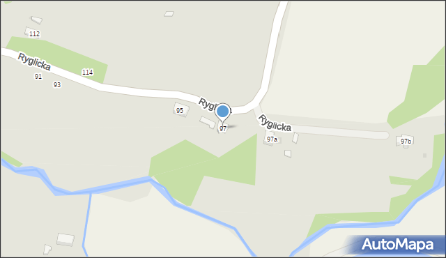 Tuchów, Ryglicka, 97, mapa Tuchów