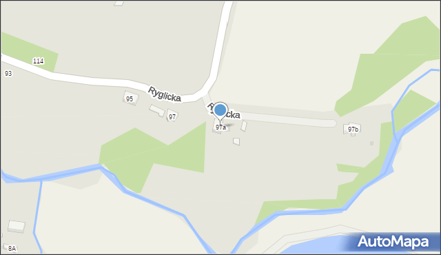 Tuchów, Ryglicka, 97a, mapa Tuchów