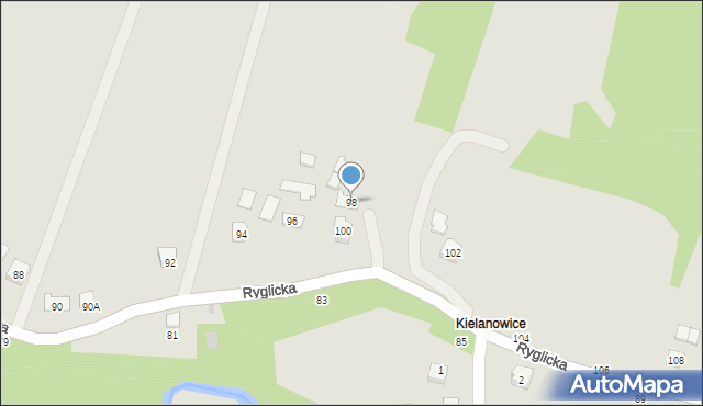 Tuchów, Ryglicka, 98, mapa Tuchów