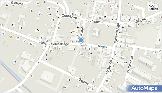 Tuchów, Rynek, 7, mapa Tuchów