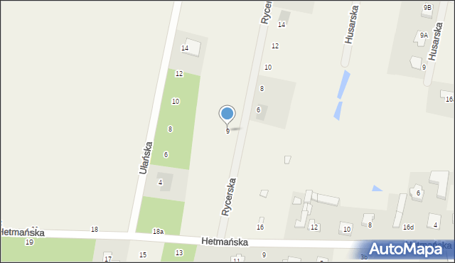 Tuszynek Majoracki, Rycerska, 9, mapa Tuszynek Majoracki