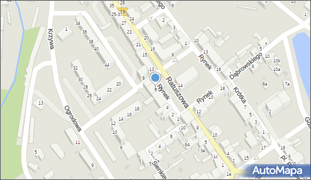 Twardogóra, Rynek, 6, mapa Twardogóra