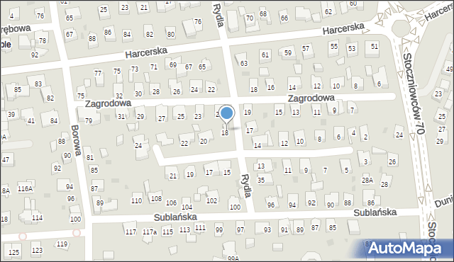 Tychy, Rydla Lucjana, 26, mapa Tychów