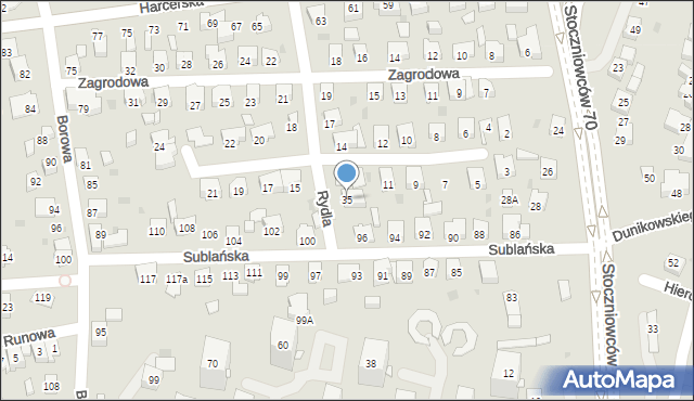 Tychy, Rydla Lucjana, 35, mapa Tychów
