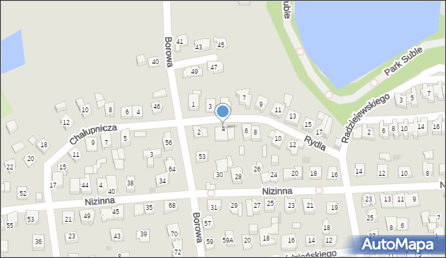 Tychy, Rydla Lucjana, 4, mapa Tychów