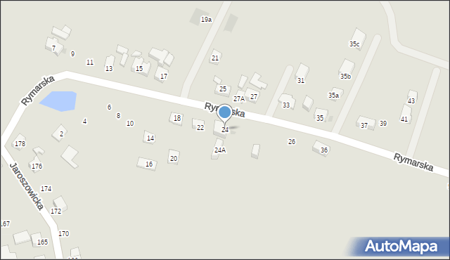 Tychy, Rymarska, 24, mapa Tychów