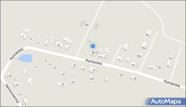 Tychy, Rymarska, 25, mapa Tychów