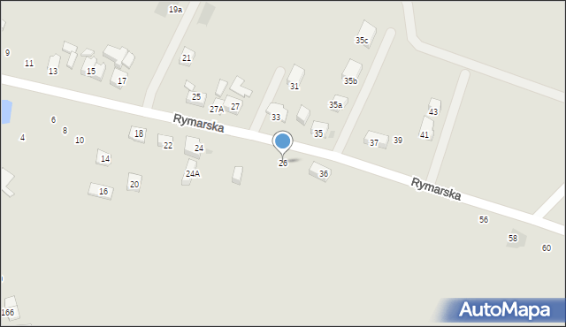 Tychy, Rymarska, 26, mapa Tychów