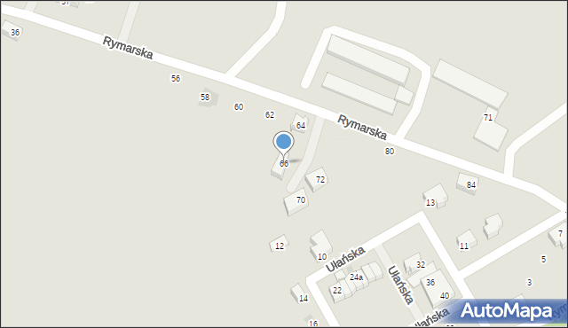 Tychy, Rymarska, 66, mapa Tychów