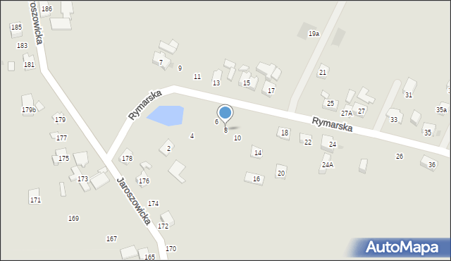 Tychy, Rymarska, 8, mapa Tychów