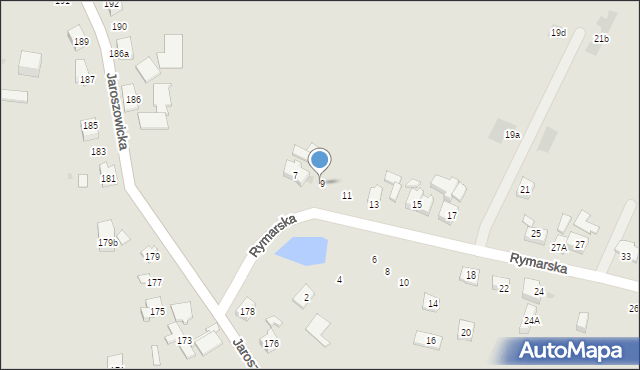 Tychy, Rymarska, 9, mapa Tychów