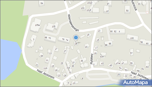 Tychy, Rybitwy, 18, mapa Tychów