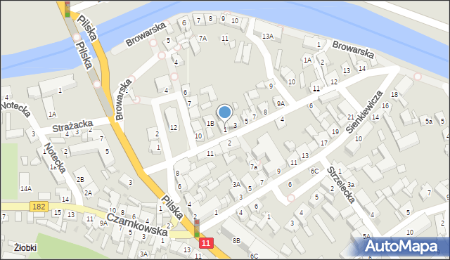 Ujście, Rybacka, 1, mapa Ujście