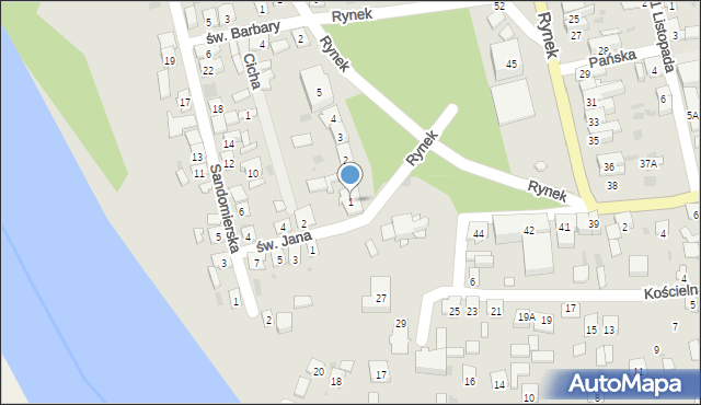 Ulanów, Rynek, 1, mapa Ulanów