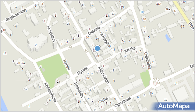 Uniejów, Rynek, 13, mapa Uniejów