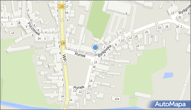 Wągrowiec, Rynek, 14, mapa Wągrowiec