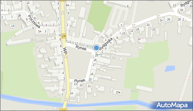 Wągrowiec, Rynek, 15, mapa Wągrowiec